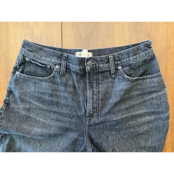 Madewell Jeans Wide Leg Crop Black Cotton Size 31 - Picture 6 of 10